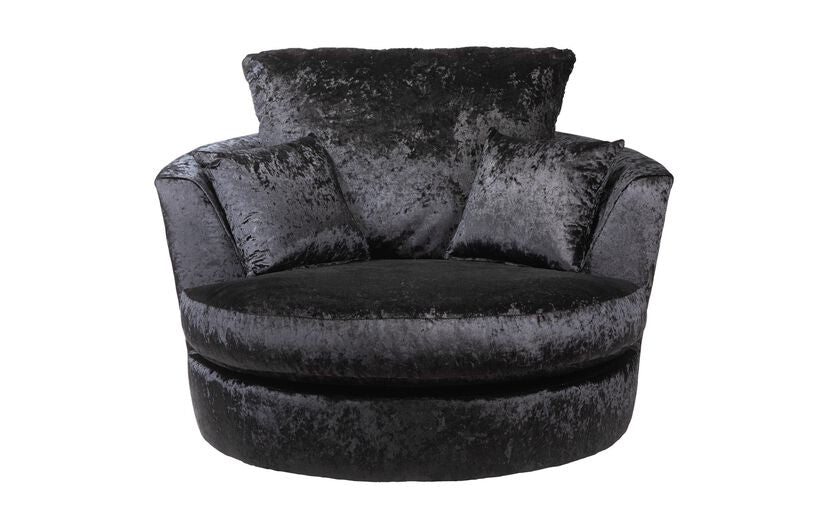 Swivel Chair Crushed Velvet