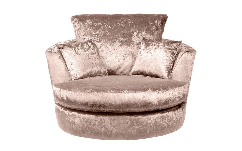 Swivel Chair Crushed Velvet