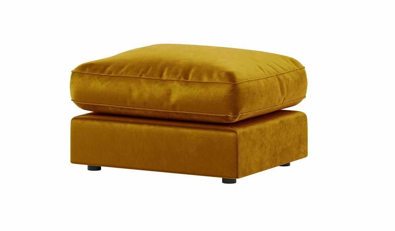 Gold Plush Velvet Sofa