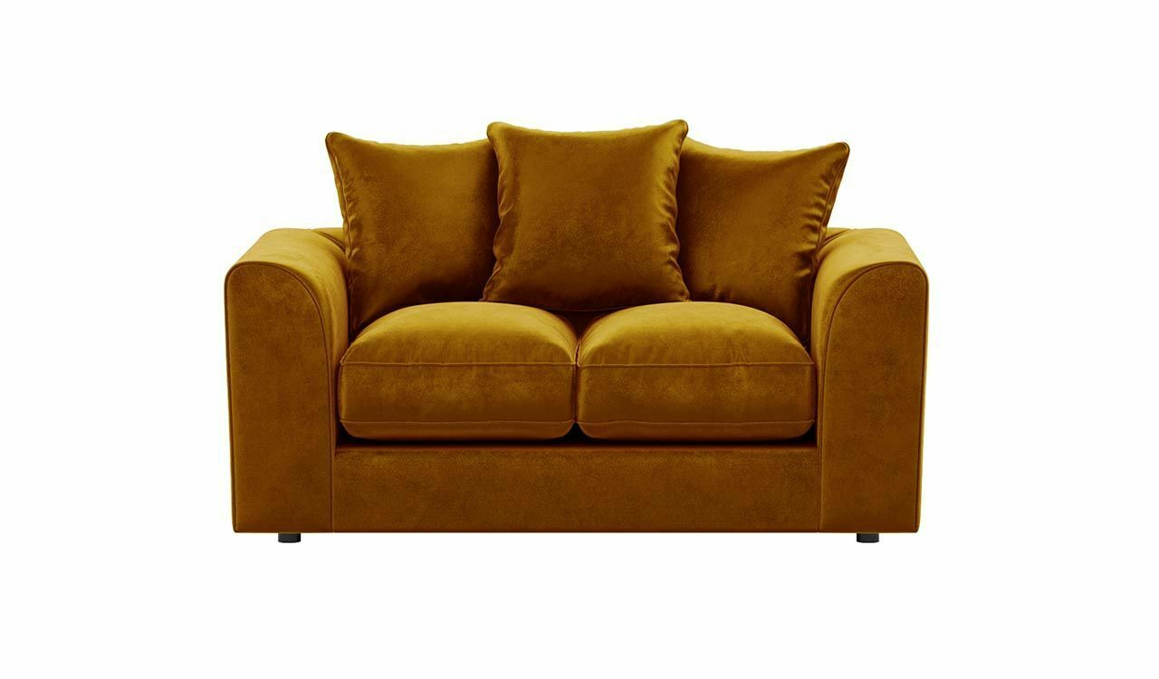 Gold Plush Velvet Sofa