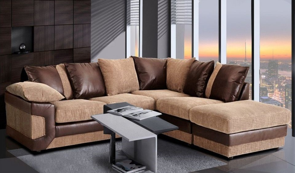 Brown & Coffee Sofa fabric & leather