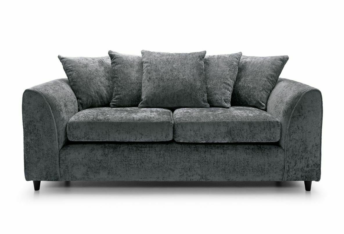 Grey Chanille Fabric Sofa