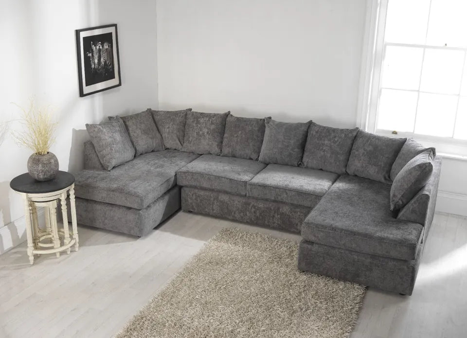 U Shape Sofa Corner Sofa Platinum London U Shaped Corner Sofa -Scatterback